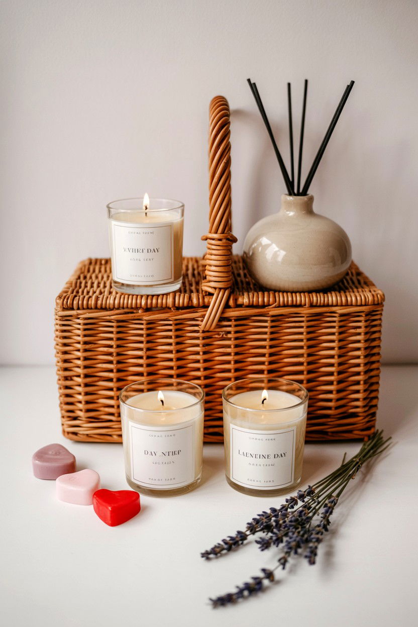 Romantic aromatherapy relaxation kit - 25 Valentine's Day Movie Night Gift Basket Ideas