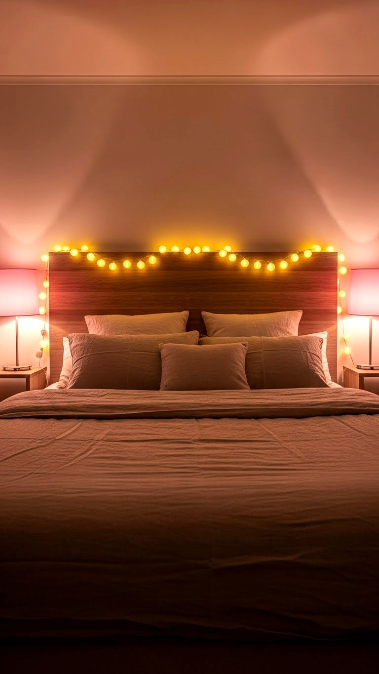 Romantic bedroom lighting - 25 valentine's day decor ideas