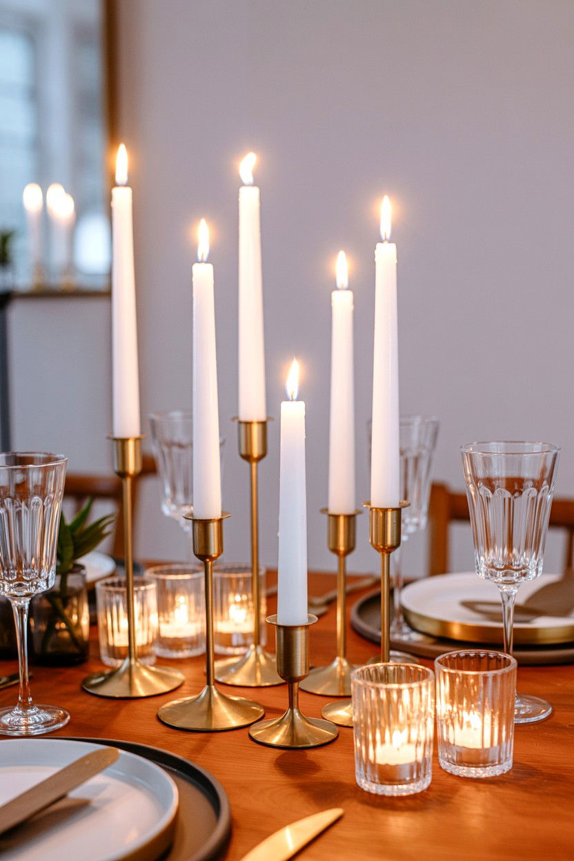 Romantic candlelit table setting - 25 Valentine's Day Table Setting Ideas