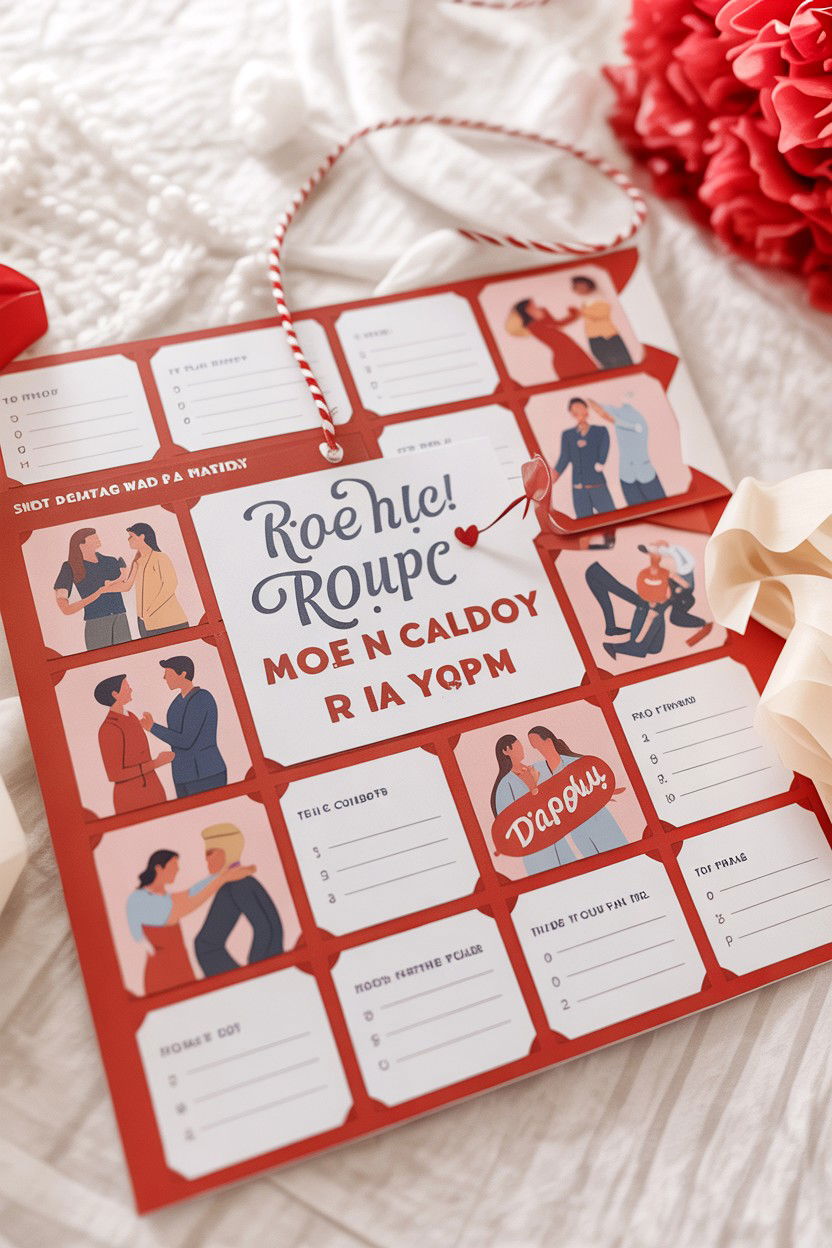 Romantic coupon calendar - 25 Valentine's Day Calendar Gift Ideas