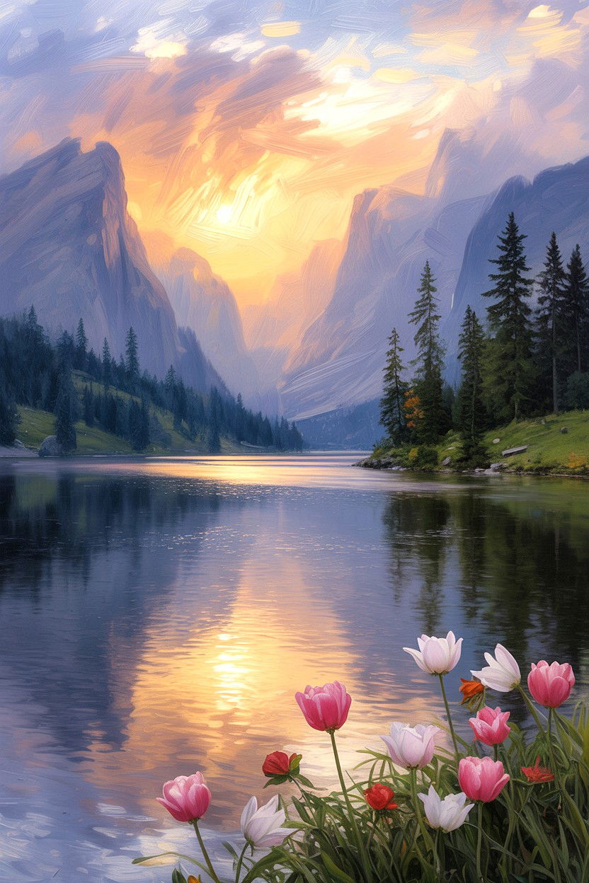 Romantic landscape painting - 25 Valentine's Day Art Print Ideas