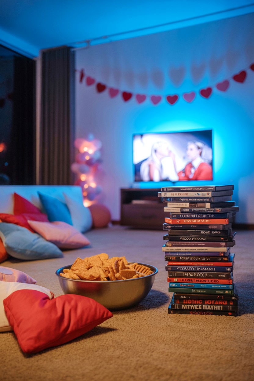Romantic movie marathon - 25 Valentine's Day Ideas for Newlyweds