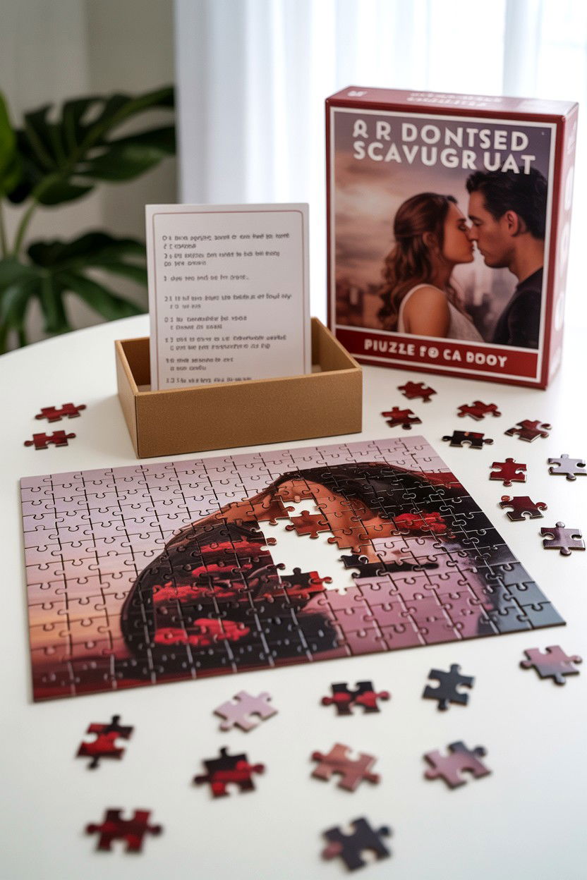 Romantic puzzle piece scavenger hunt - 25 Valentine's Day Treasure Hunt Ideas