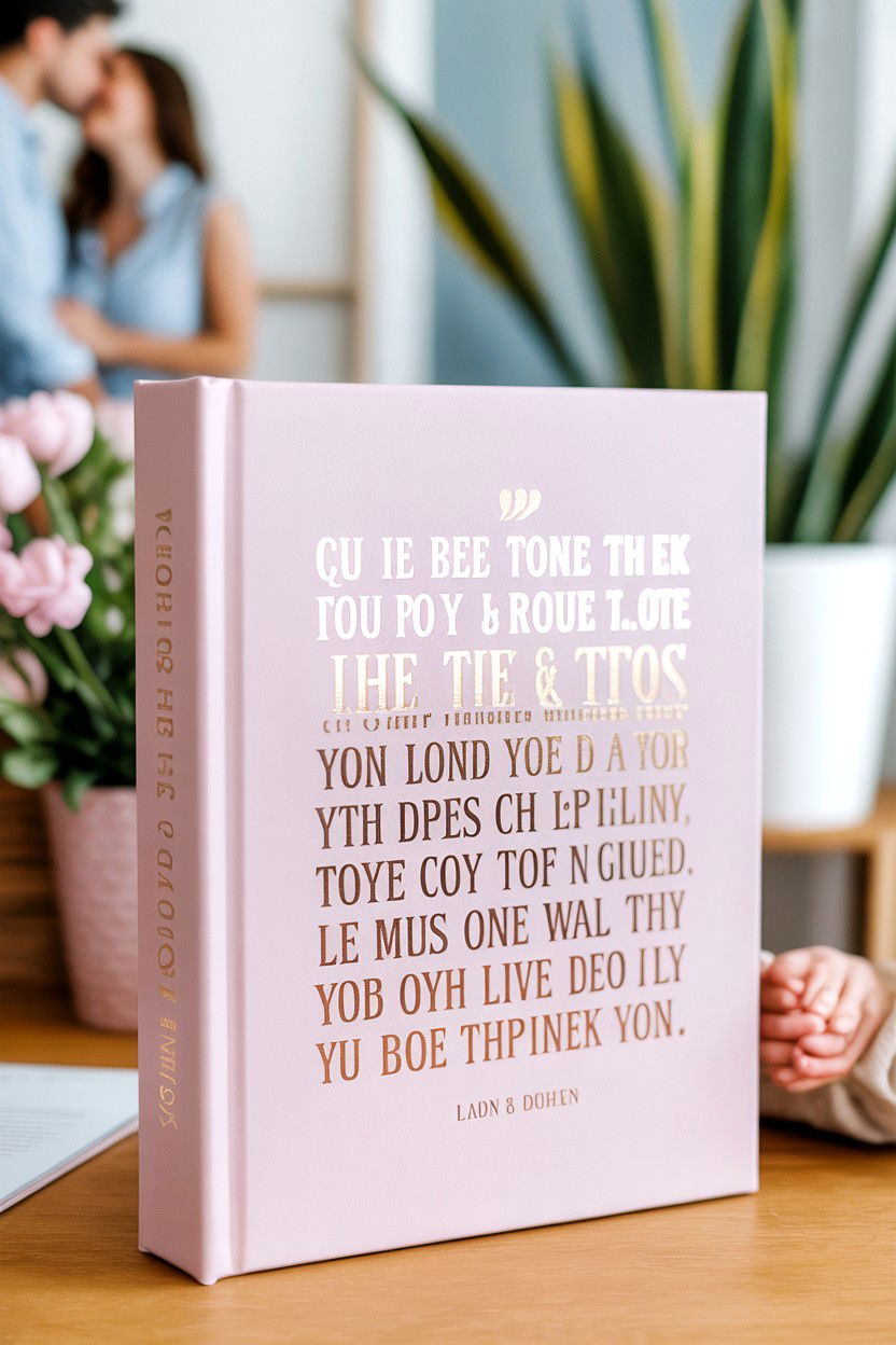 Romantic quote photo book - 25 Valentine's Day Photo Album Ideas