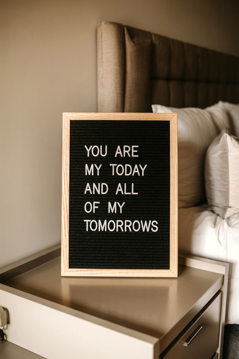 Romantic valentine quotes - 25 Valentine's Day Letter Board Ideas