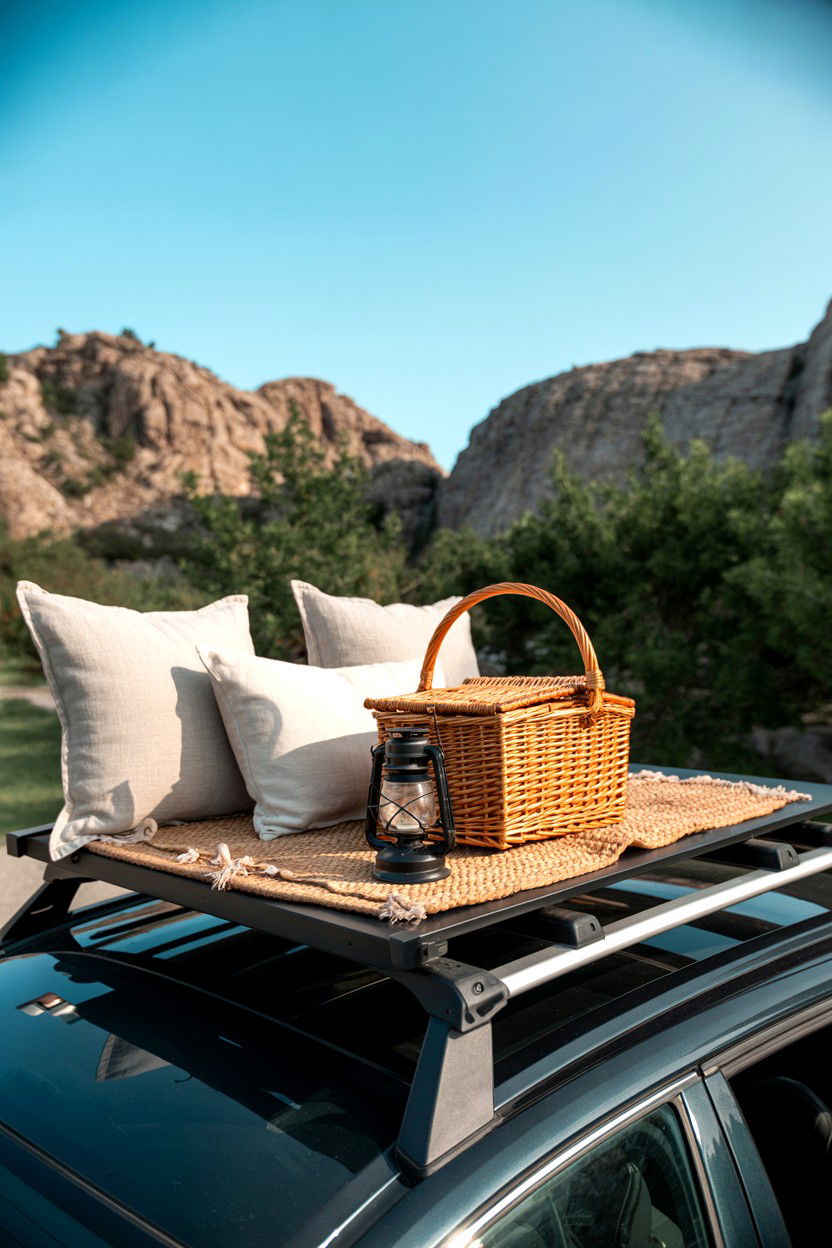 Roof Rack Romantic Picnic - 25 Valentine's Day Car Surprise Ideas