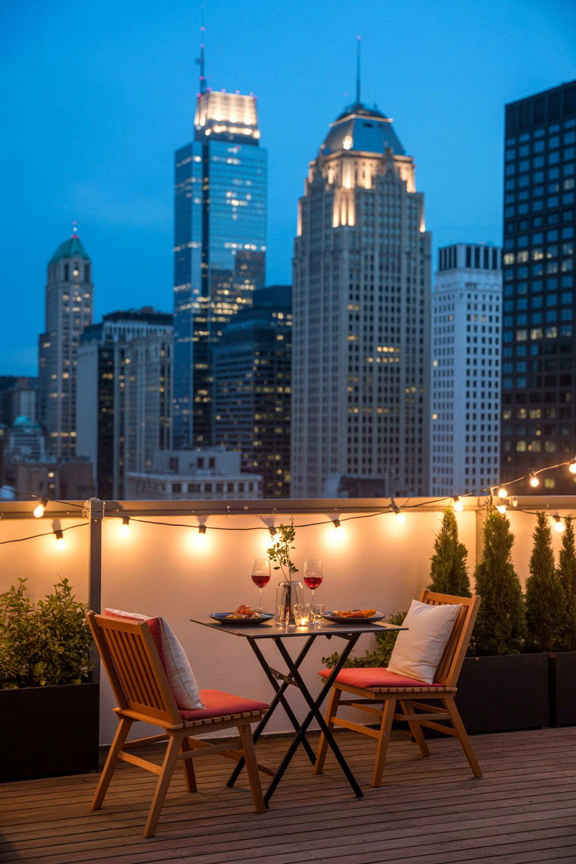 Rooftop dinner date - 25 Valentine's Day Surprise Ideas for Girlfriend