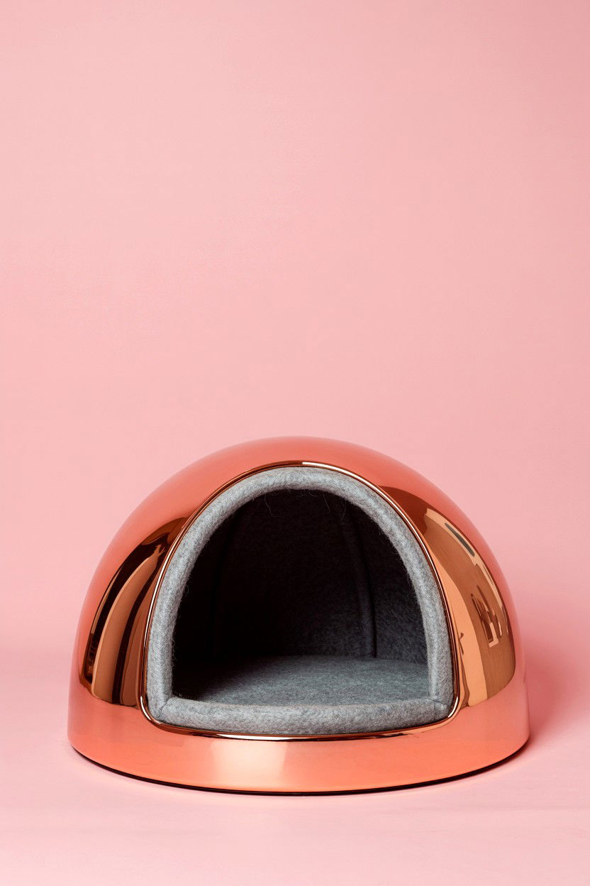 Rose Gold Cat Cave - 25 Valentine's Day Pet Bed Ideas