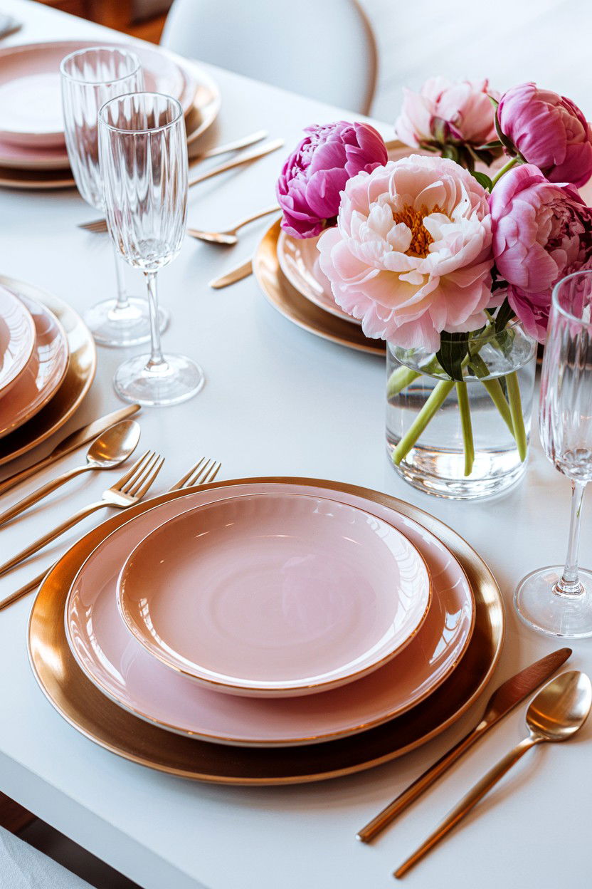 Rose Gold Charger - 25 Valentine's Day Charger Plate Ideas
