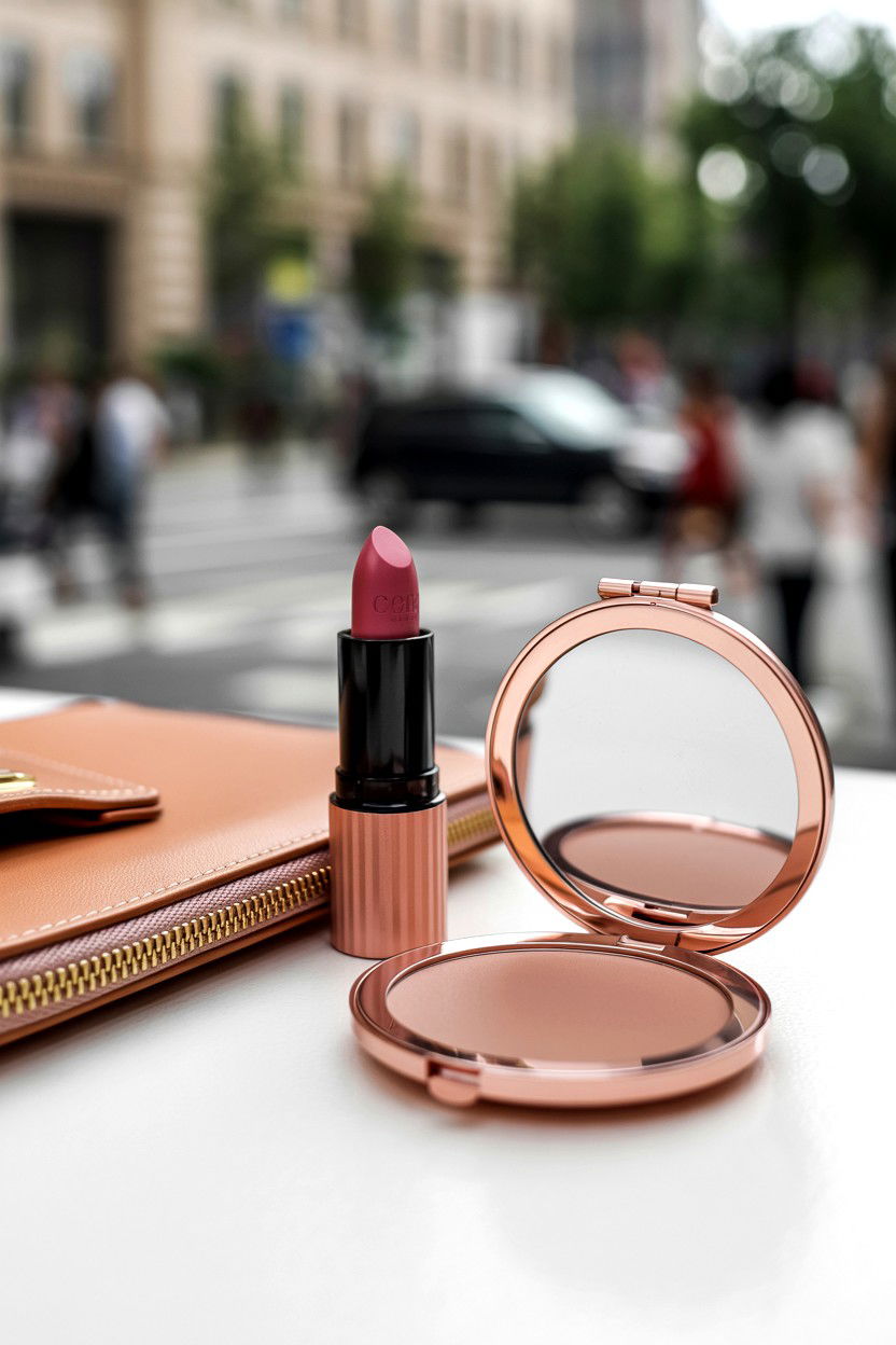 Rose Gold Compact Mirror - 25 Rose Gold Valentine's Day Gifts for Her