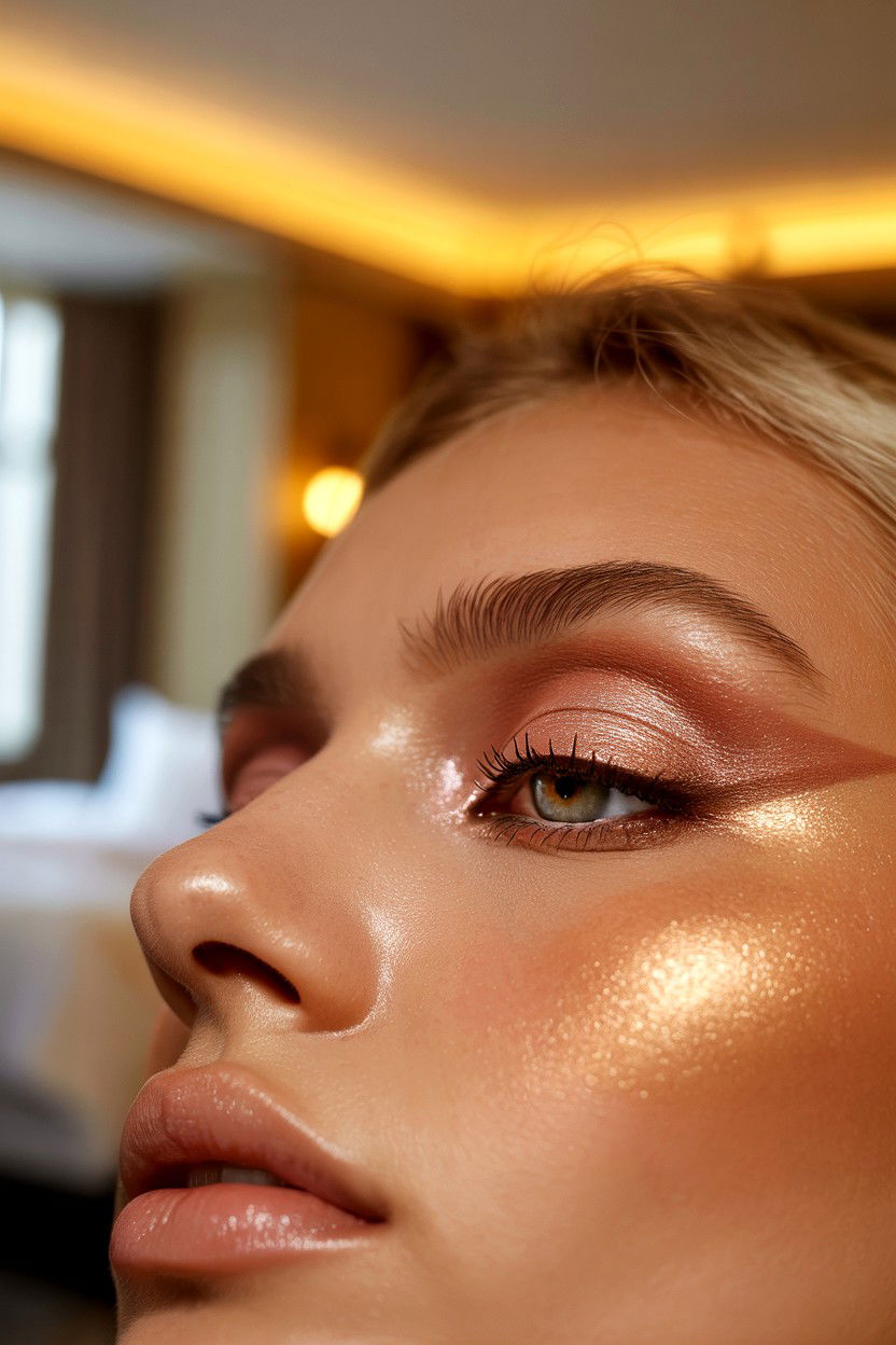 Rose Gold Cut Crease - 25 Cut Crease Valentine's Day Makeup Ideas