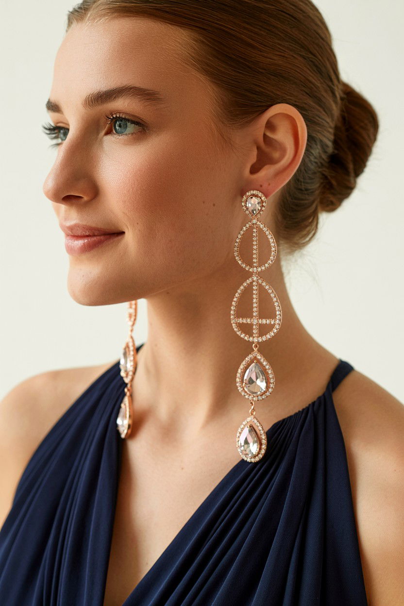 Rose Gold Drop Earrings - 25 Valentine's Day Rose Gold Jewelry Ideas