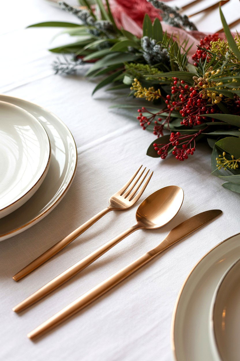 Rose Gold Flatware Set - 25 Rose Gold Valentine's Day Gifts for Her