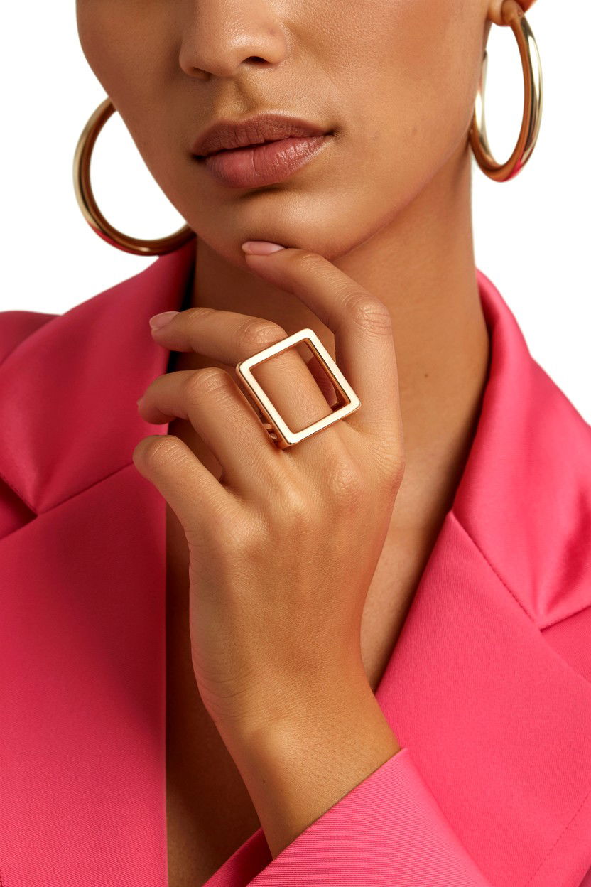 Rose Gold Geometric Ring - 25 Valentine's Day Rose Gold Jewelry Ideas