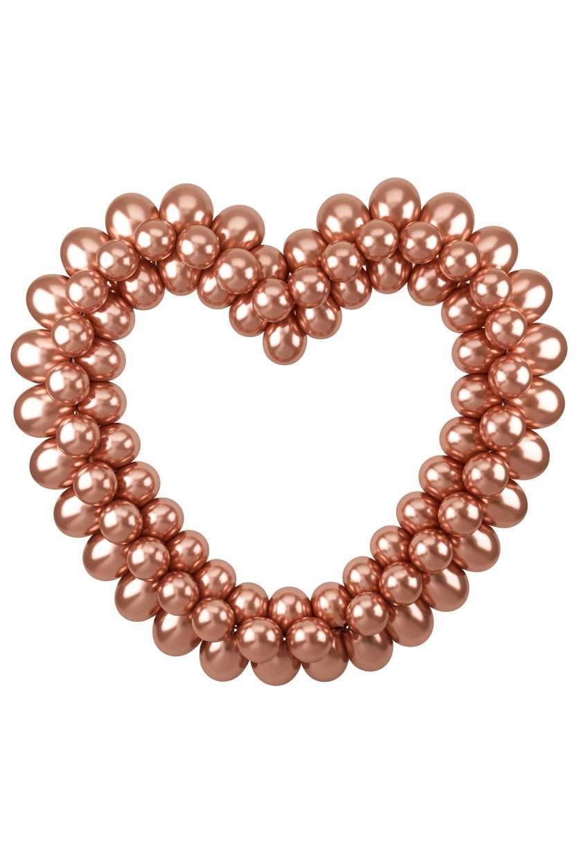 Rose Gold Heart Balloon Arch - 25 Valentine's Day Rose Gold Balloon Ideas
