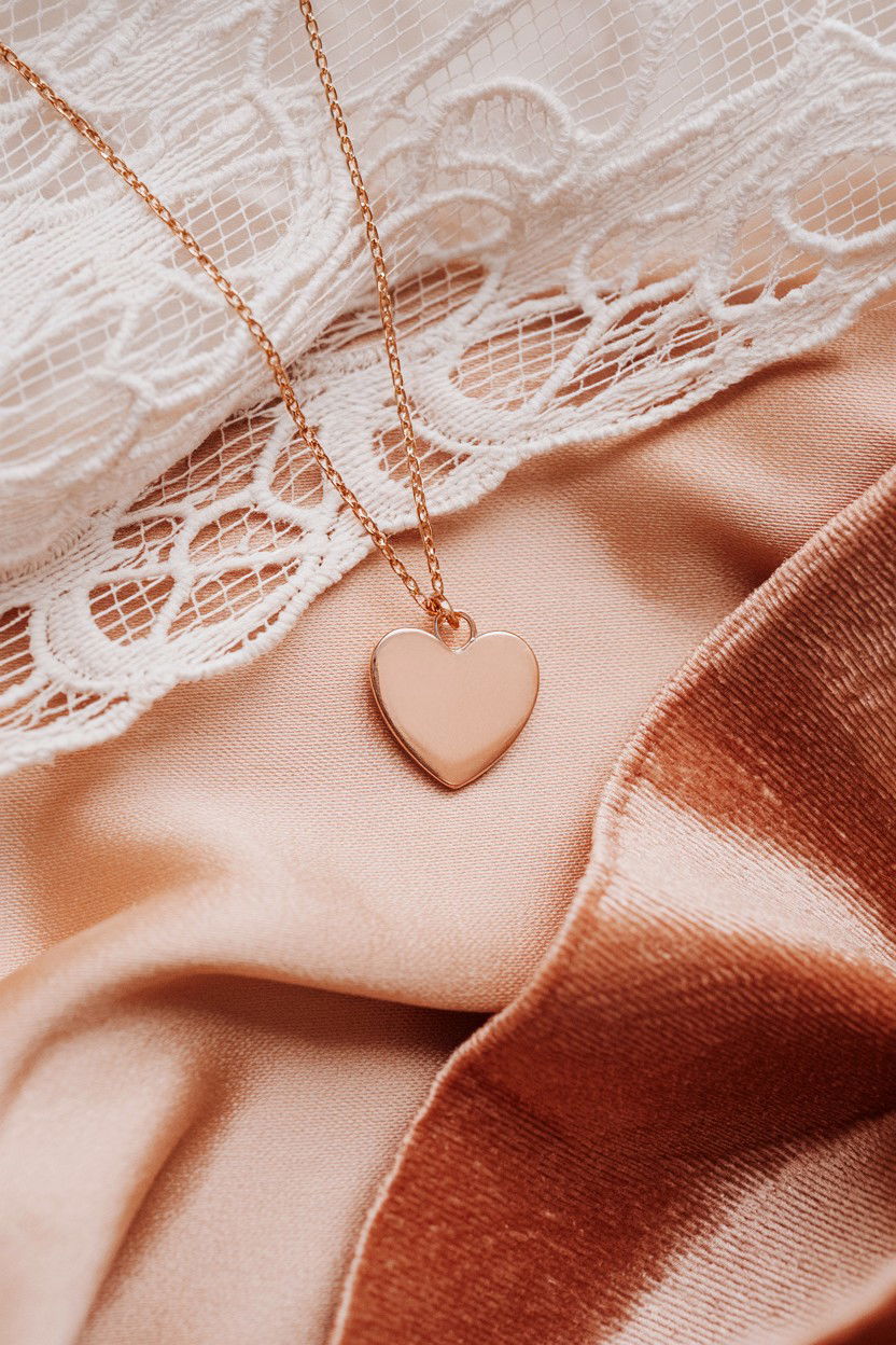 Rose Gold Heart Necklace - 25 Rose Gold Valentine's Day Gifts for Her