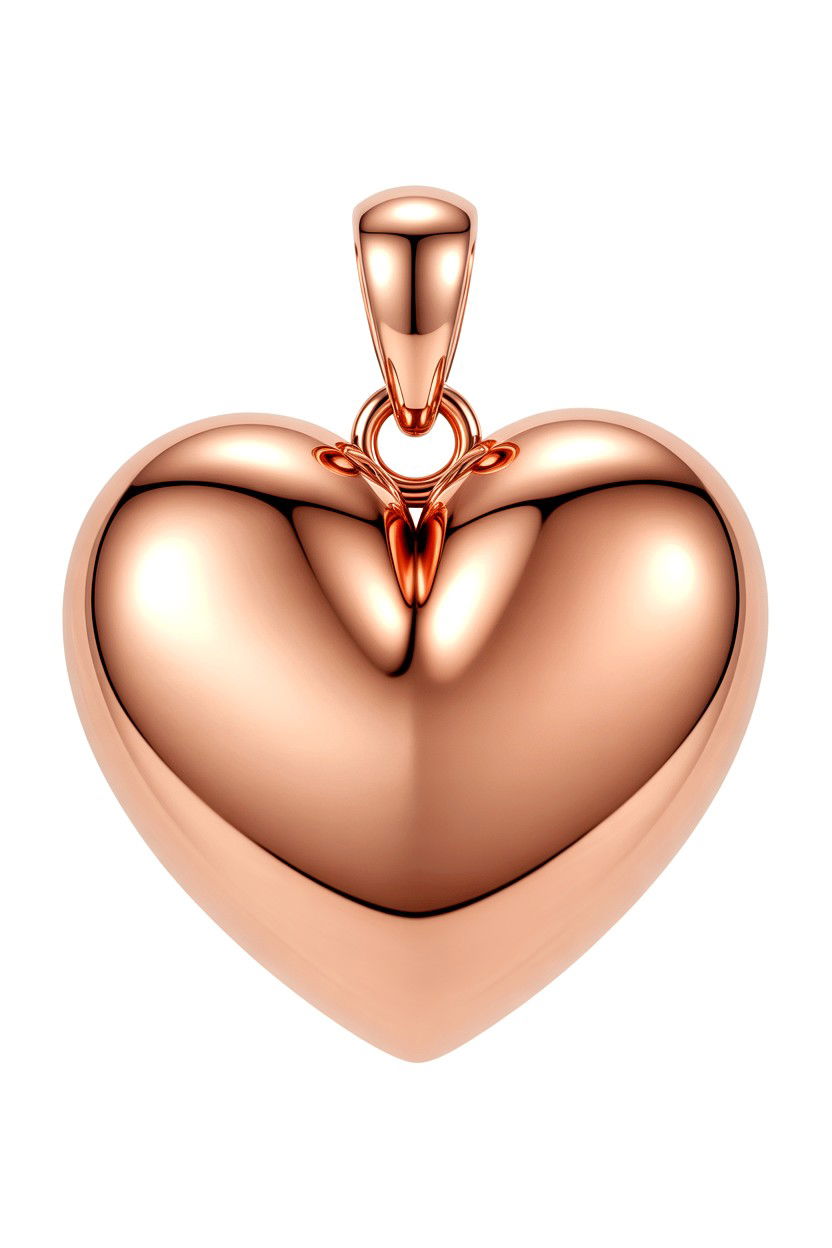 Rose Gold Heart - 25 Valentine's Day Pendant Ideas