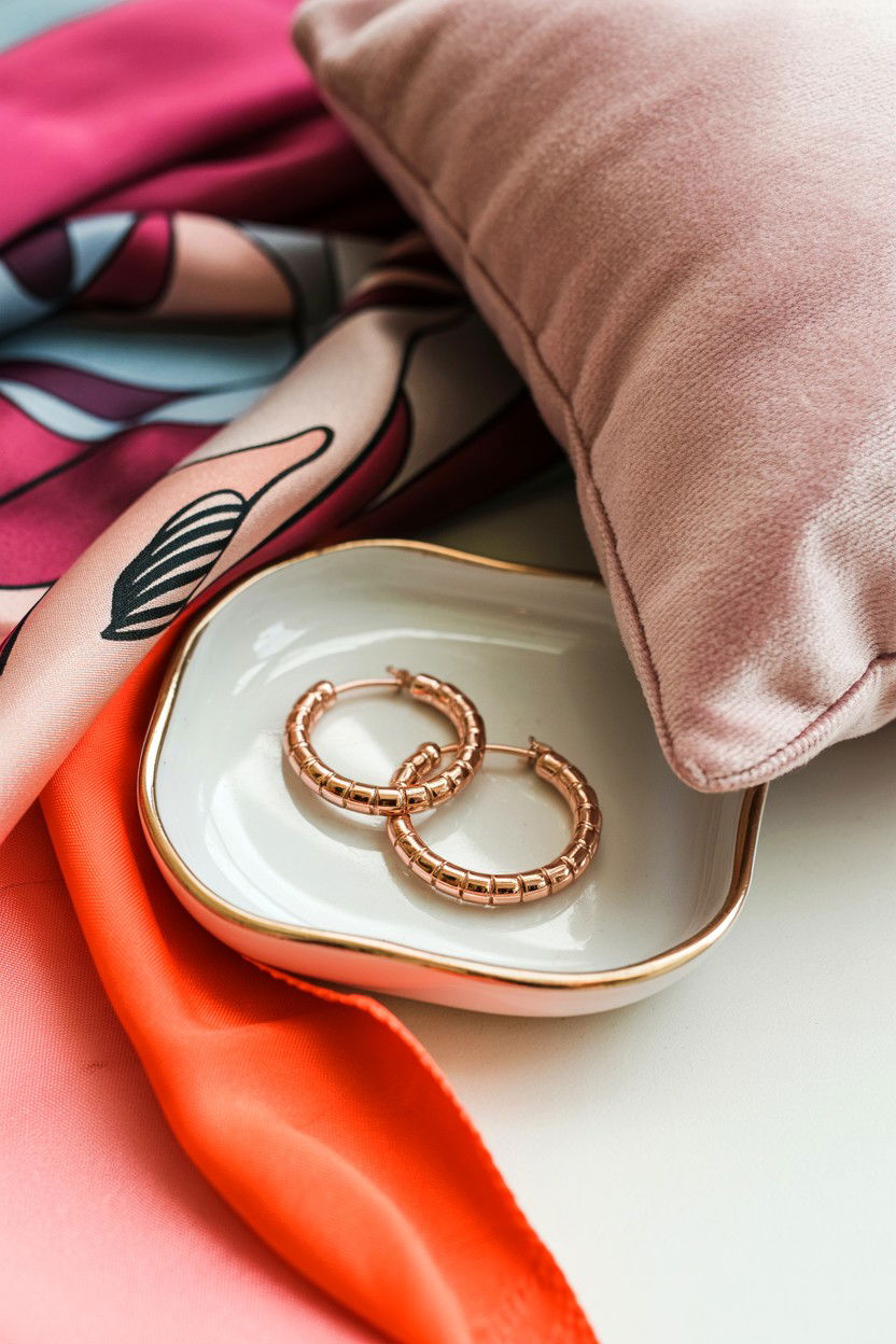 Rose Gold Hoop Earrings - 25 Rose Gold Valentine's Day Gifts for Her