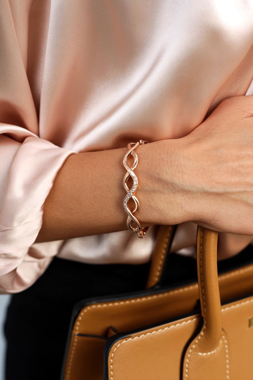 Rose Gold Infinity Bracelet - 25 Valentine's Day Rose Gold Jewelry Ideas