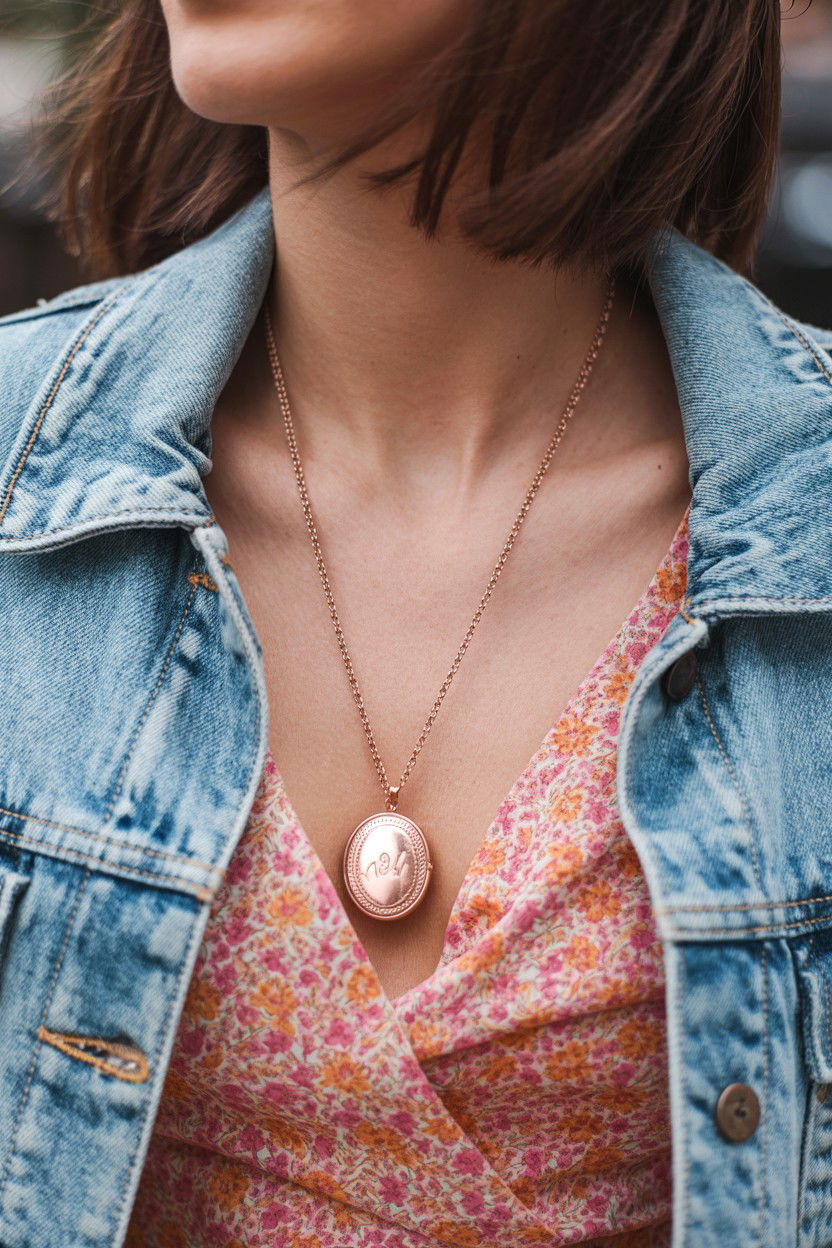 Rose Gold Locket - 25 Valentine's Day Rose Gold Jewelry Ideas