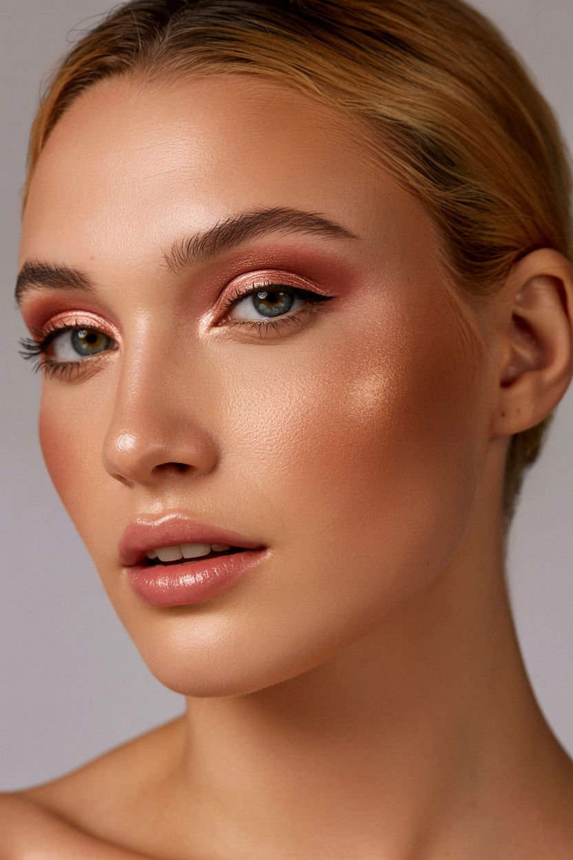Rose Gold Makeup - 25 Bold Valentine's Day Makeup Ideas