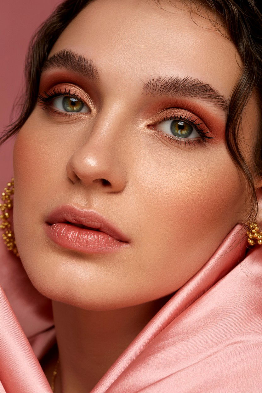 Rose Gold Matte Eyes - 25 Matte Valentine's Day Makeup Ideas