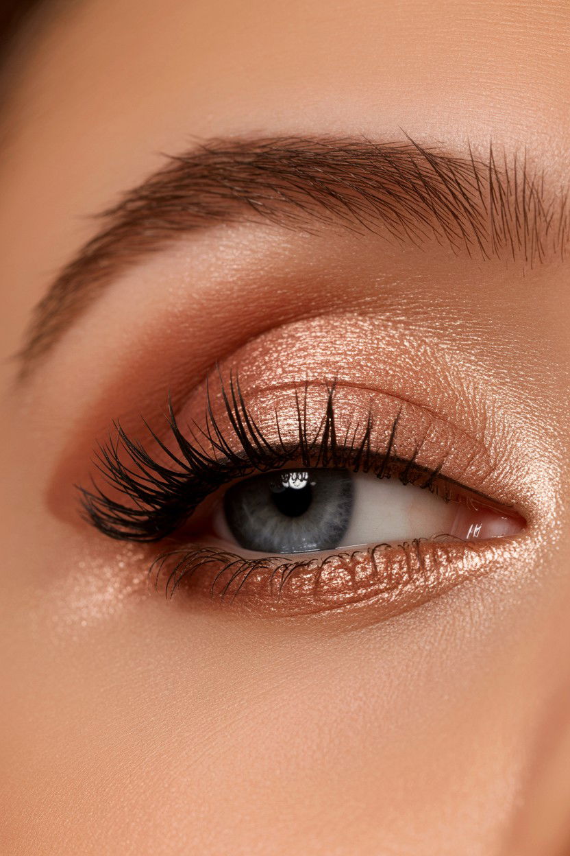 Rose Gold Metallic - 25 Valentine's Day Eyeshadow Ideas