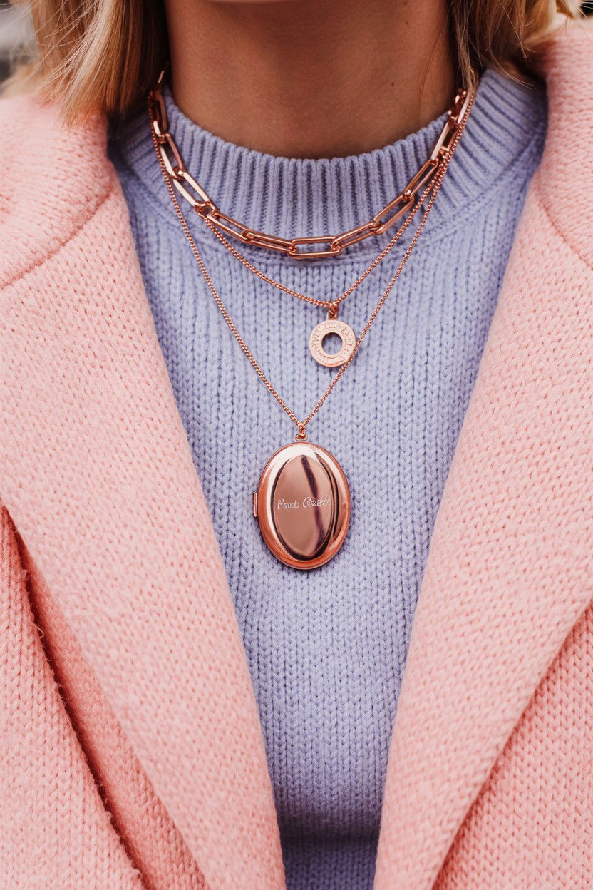 Rose Gold Photo Locket - 25 Valentine's Day Locket Ideas