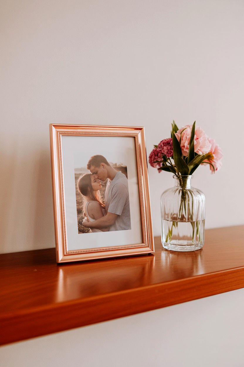 Rose Gold Picture Frame - 25 Rose Gold Valentine's Day Gifts for Her