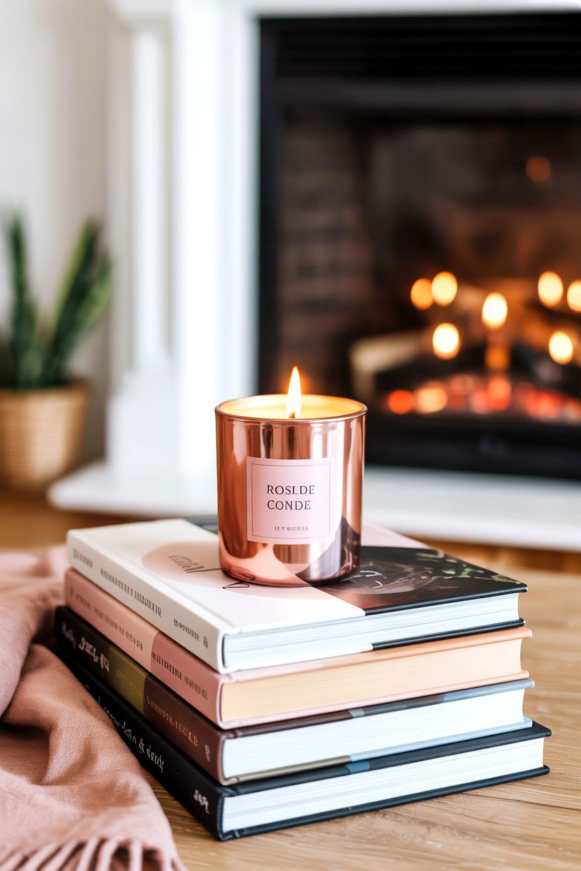 Rose Gold Scented Candle - 25 Rose Gold Valentine's Day Gifts for Her