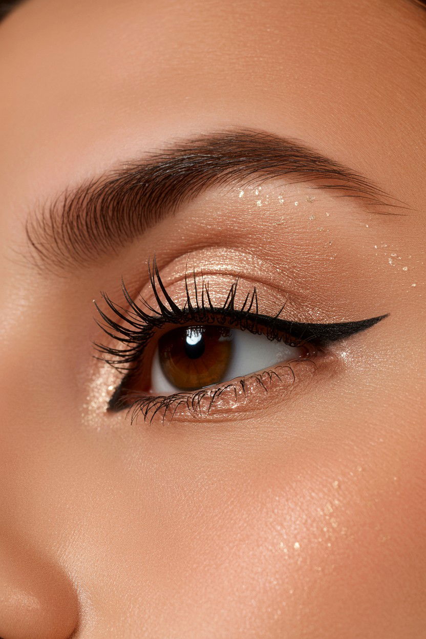 Rose Gold Shimmer - 25 Valentine's Day Makeup for Brown Eyes