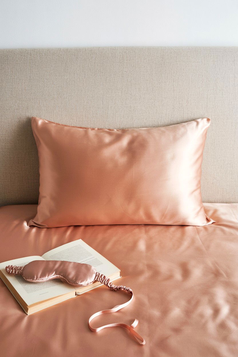 Rose Gold Silk Pillowcase - 25 Rose Gold Valentine's Day Gifts for Her