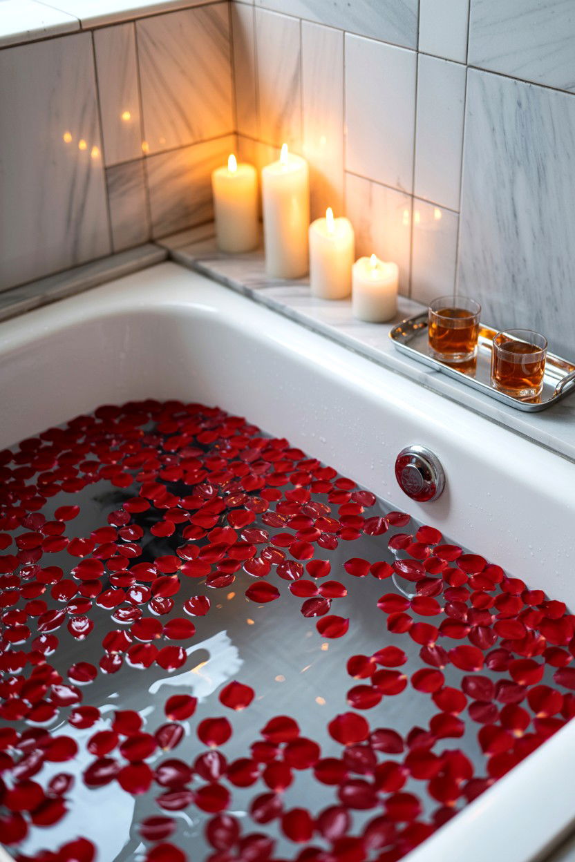 Rose Petal Bath - 25 Valentine's Day Spa Package Ideas