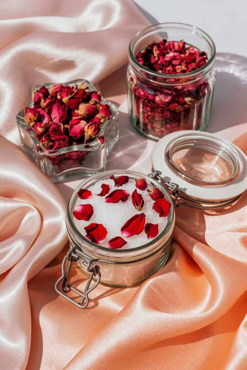 Rose Petal Bath Salt - 25 Valentine's Day Bath Soak Ideas