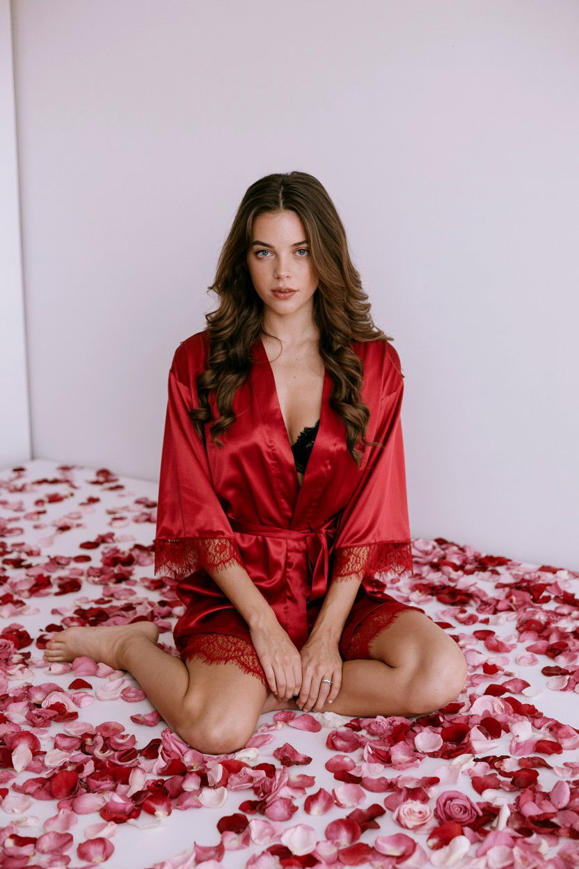 Rose Petal Bed - 25 Valentine's Day Photoshoot Ideas