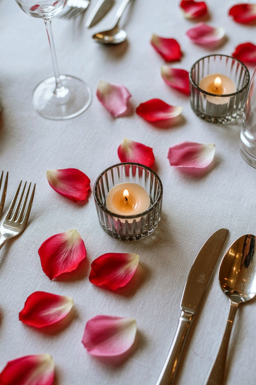 Rose Petal Decor - 25 Valentine's Day Bachelorette Party Ideas