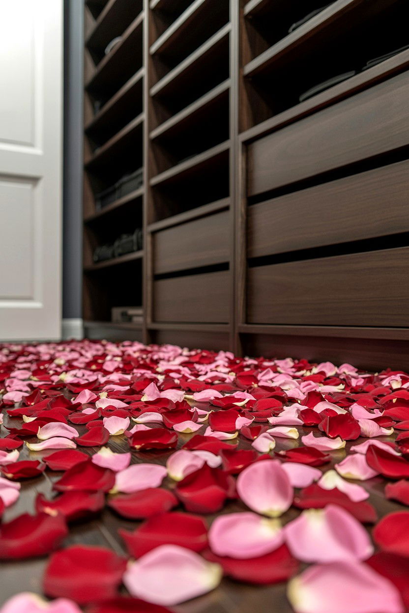 Rose Petal Floor - 25 Valentine's Day Closet Surprise Ideas