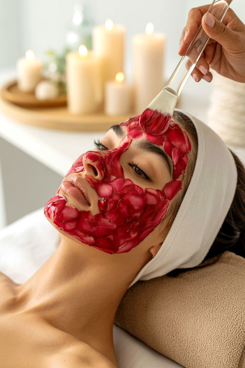 Rose Petal Mask - 25 Valentine's Day Face Mask Ideas