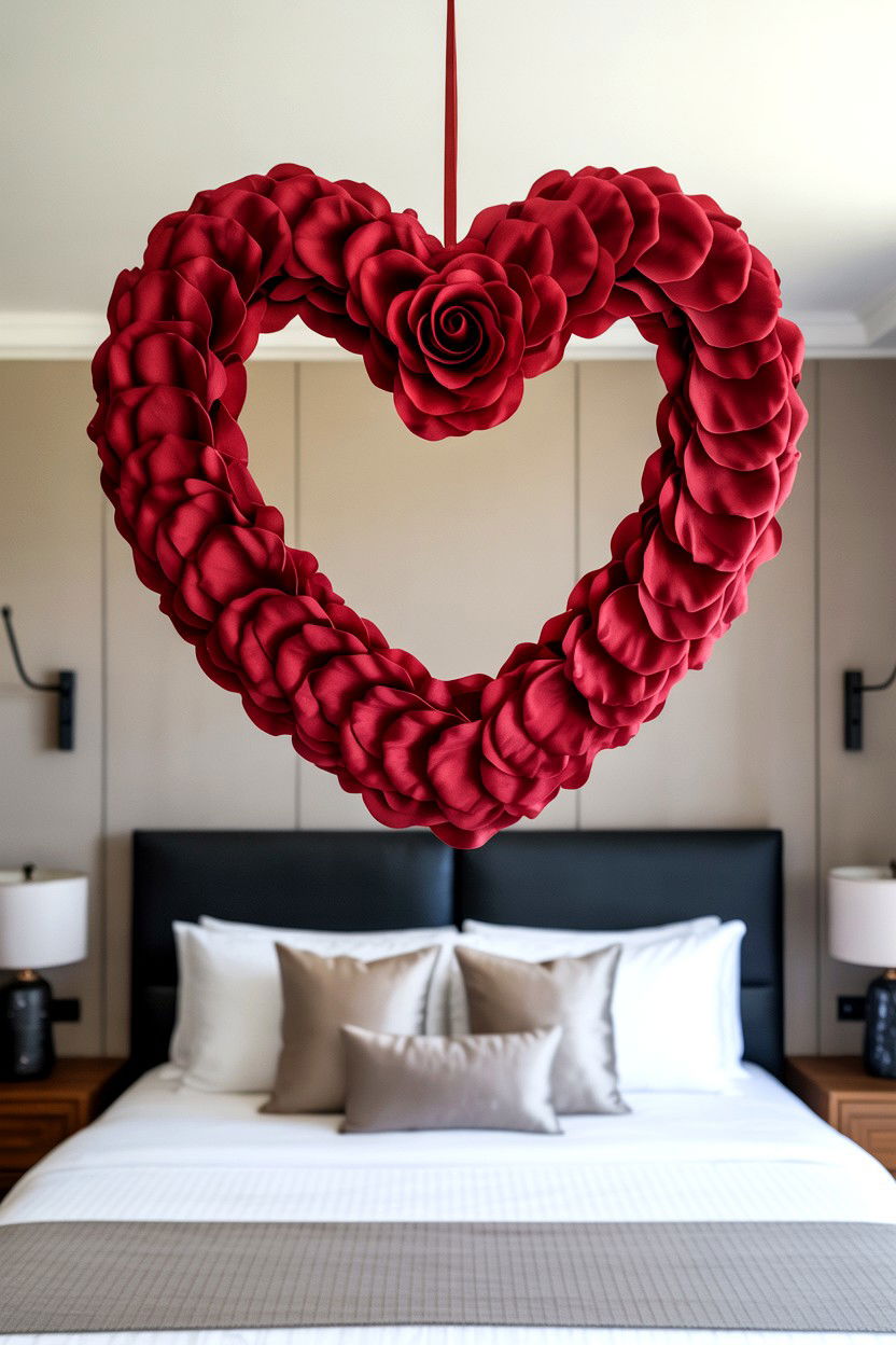 Rose Petal - 25 Simple Valentine's Day Wreath Ideas