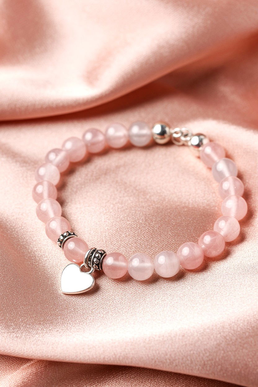 Rose Quartz Bracelet - 25 Valentine's Day Bracelet Ideas