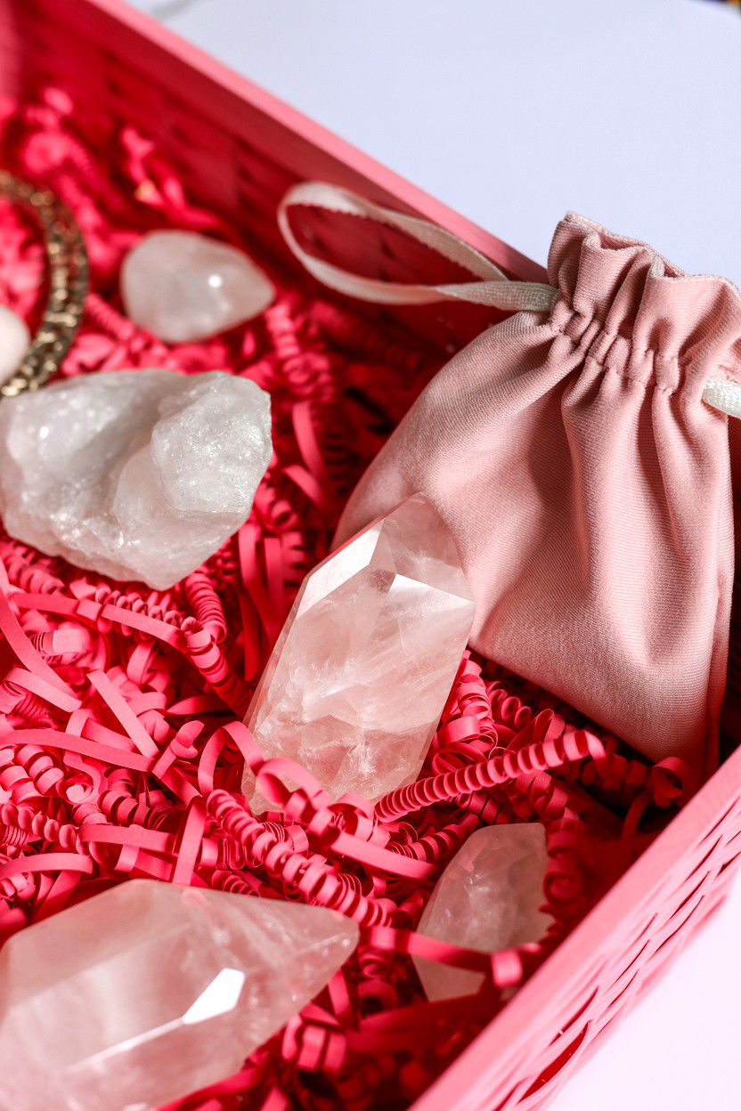 Rose Quartz Crystal - 25 Valentine's Day Gift Basket Filler Ideas