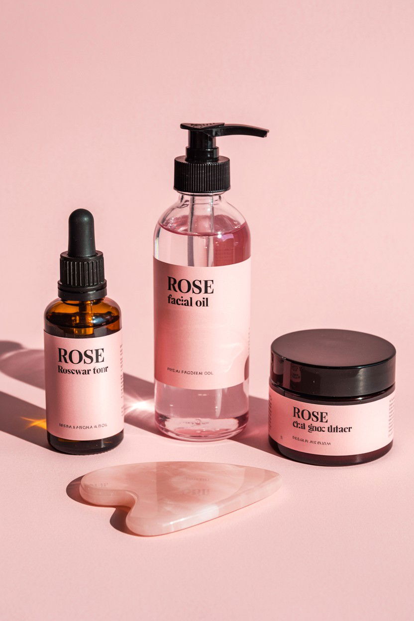 Rose Skincare Set - 25 Valentine's Day Pamper Gift Basket Ideas