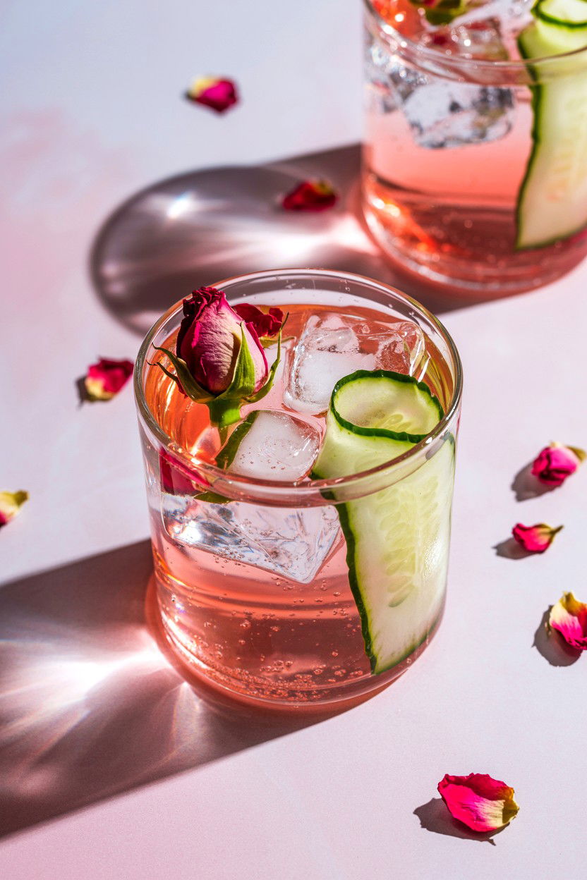 Rose Water Gin Tonic - 25 Valentine's Day Cocktail Recipes