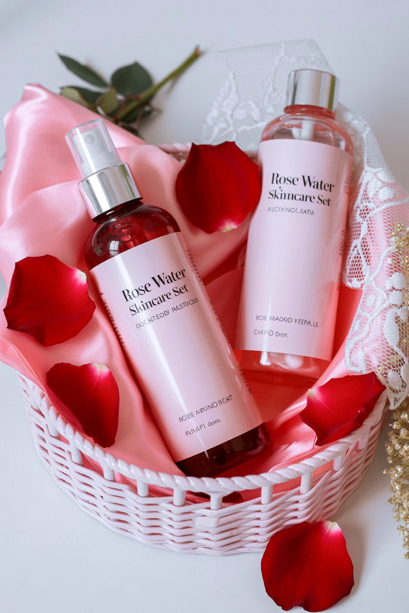 Rose Water Skincare Set - 25 Valentine's Day Skincare Gift Basket Ideas