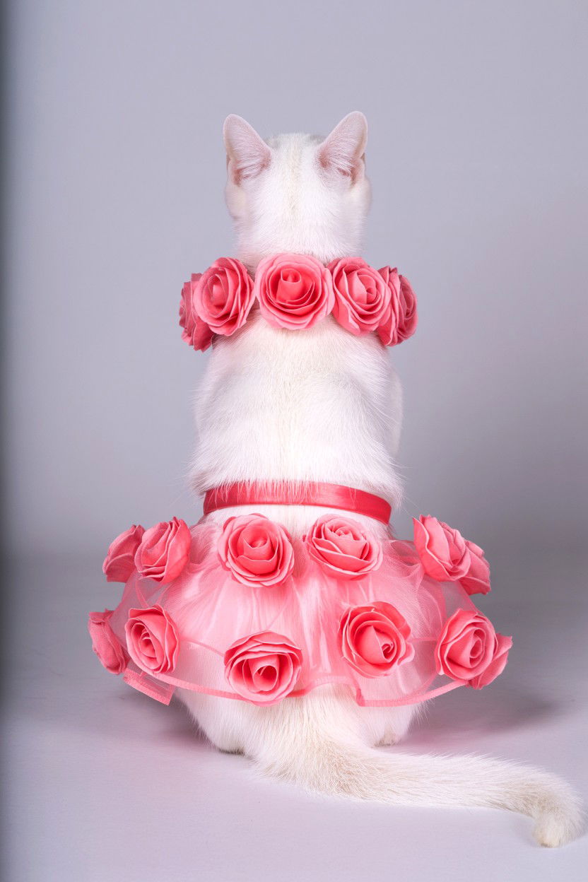 Rose petal pet skirt - 25 Valentine's Day Pet Dress Ideas