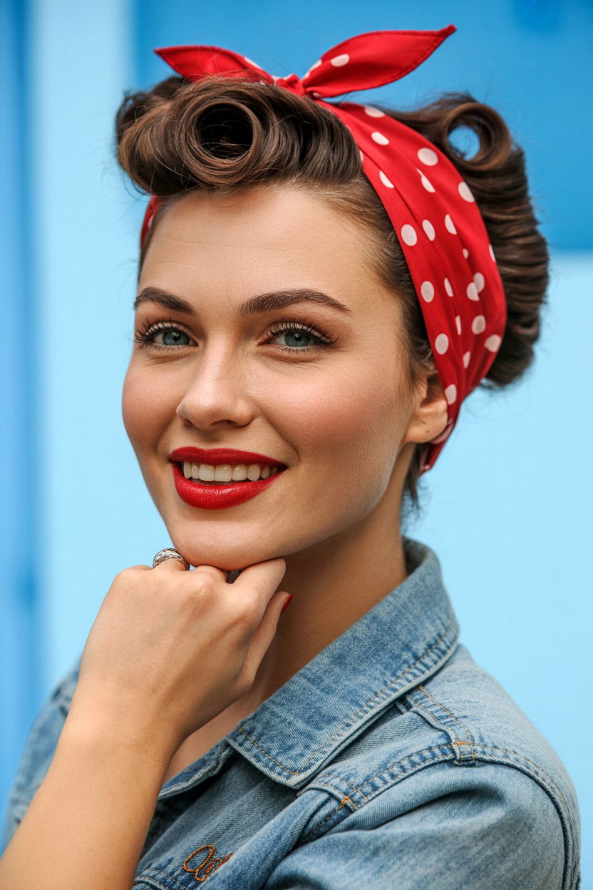 Rosie The Riveter Style - 25 Valentine's Day Vintage Hair Ideas