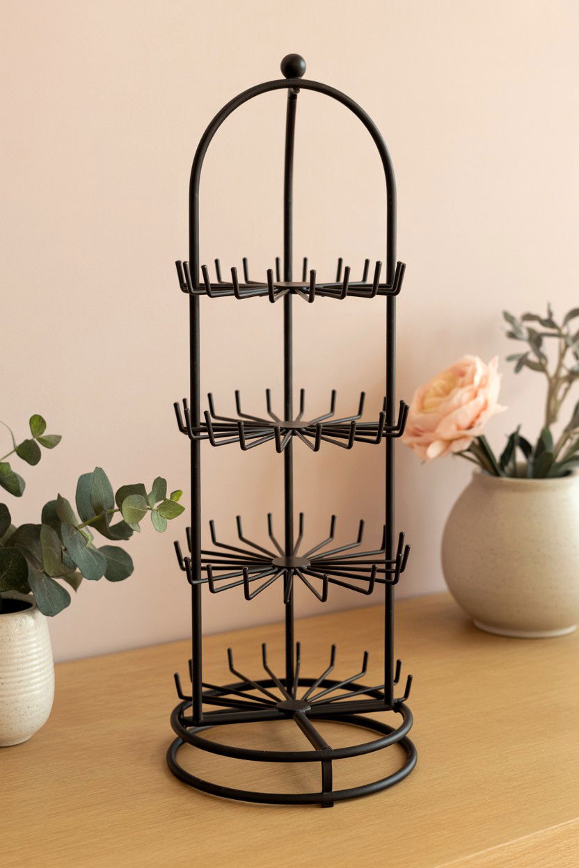 Rotating Jewelry Tower - 25 Valentine's Day Jewelry Box Ideas