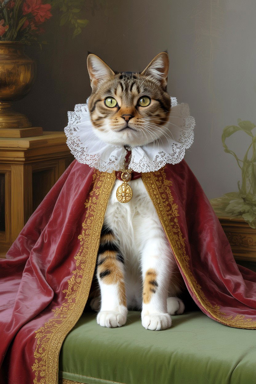 Royal Pet Portrait Painting - 25 Valentine's Day Pet Portrait Ideas