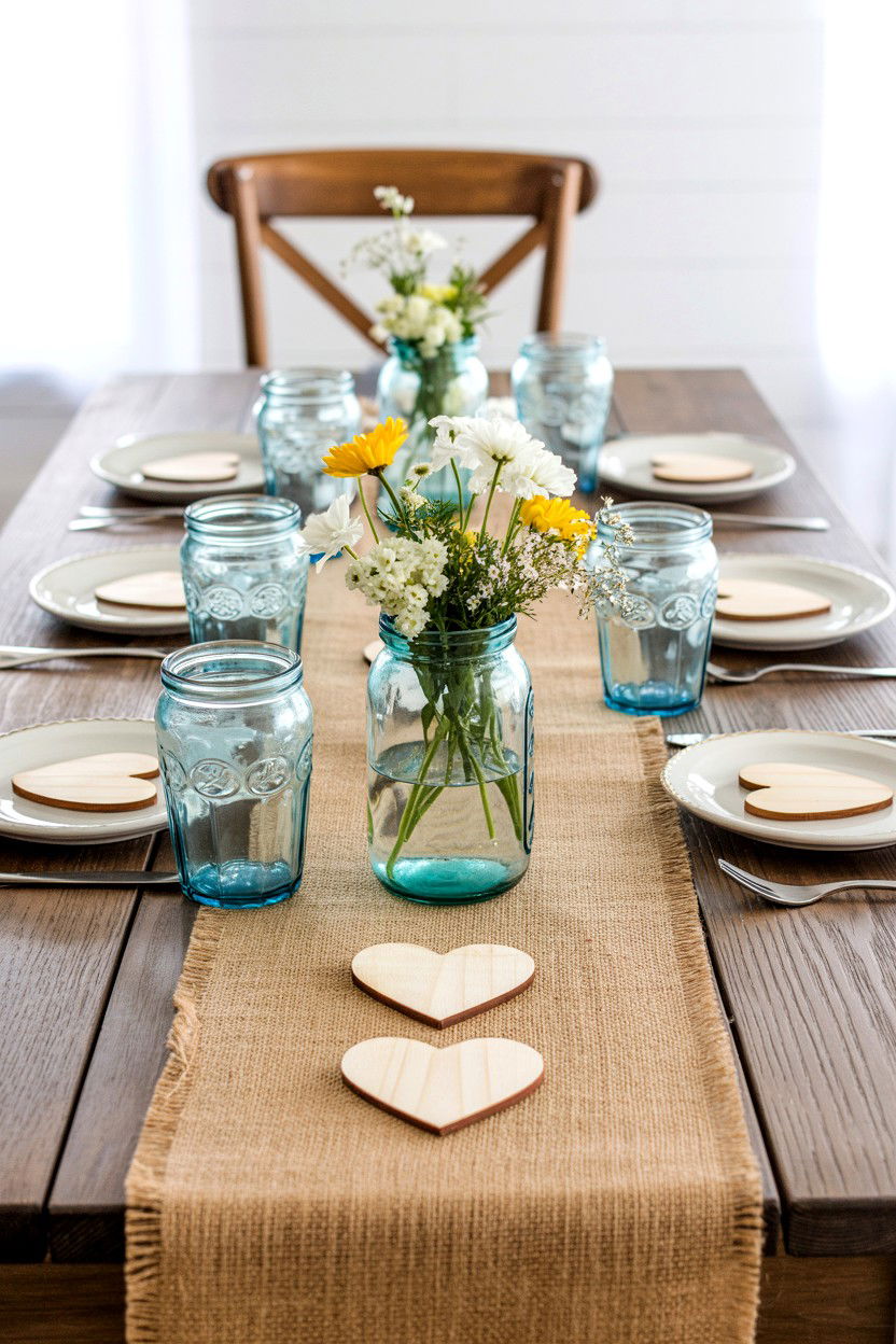 Rustic Farmhouse Brunch - 25 Valentine's Day Brunch Table Ideas