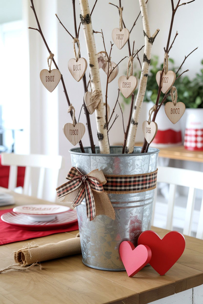 Rustic Valentine Decor - 25 Valentine's Day Vignette Ideas